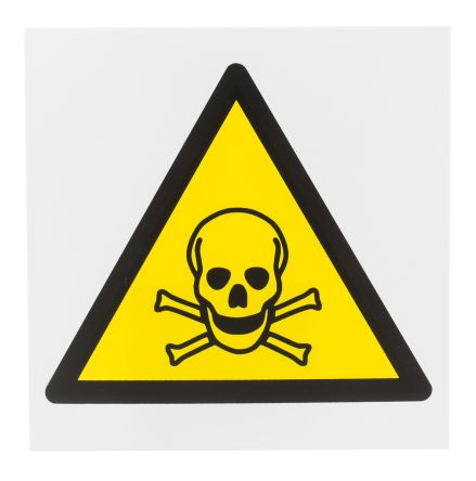 RS PRO Gefahren-Warnschild, Polypropylen 'Giftig', 200 Mm X 200mm