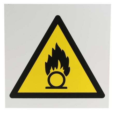 RS PRO Gefahren-Warnschild, Kunststoff 'Oxidierend', 200 Mm X 200mm