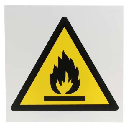 RS PRO Gefahren-Warnschild, Kunststoff 'Entflammbar', 200 Mm X 200mm