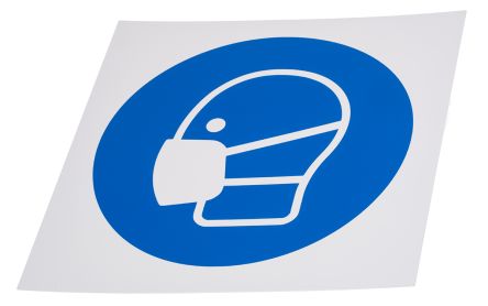 RS PRO Gebotszeichen Mit Piktogramm: Maske, Kunststoff, B 200mm, H 200 Mm