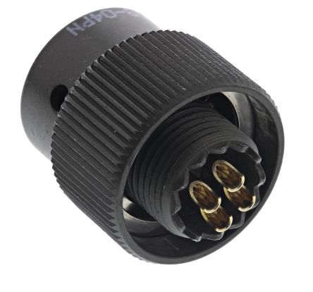 Amphenol Limited, 62GB 4 Way Cable Mount MIL Spec Circular Connector Plug, Pin Contacts,Shell Size 8, Bayonet Coupling,