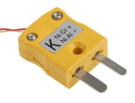 RS PRO k型热电偶, 1/0.2mm直径 x 1m长探头, 最高感应+250°C, , 小型插头接端, 1m线长