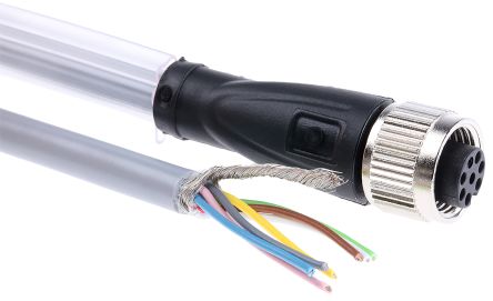 Pepperl + Fuchs Cable De Conexión, Con. A M12 Hembra, 8 Polos, Con. B Sin Terminación, Long. 2m, 300 V Dc, 2 A, IP67