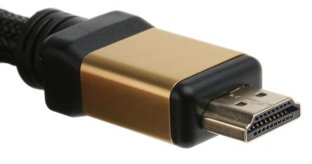 Roline HDMI-Kabel A HDMI Ethernet Stecker B HDMI Ethernet Stecker, 15m, Schwarz/Gold
