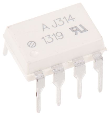 Broadcom THT Dual Optokoppler DC-In / IGBT-Gate-Treiber, MOSFET-Out, 8-Pin DIP, Isolation 3750 V Eff.