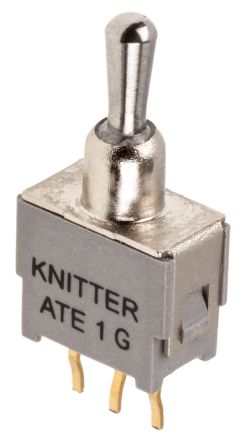 KNITTER-SWITCH PCB-Montage Kippschalter 1-polig (Ein)-Aus-(Ein) 50 MA @ 48 V Dc, Lötanschluss