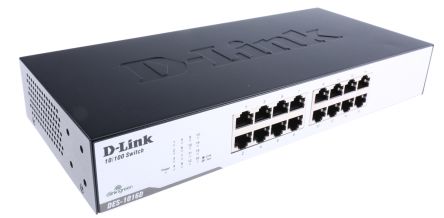 D-Link DES-1016D Ethernet-Switch Desktop 16-Port Unmanaged 10/100Mbit/s UK 282 X 150 X 44mm