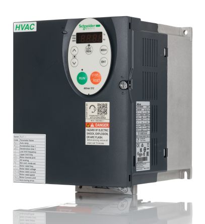 Schneider Electric Inverter Drive, 4 KW, 3 Phase, 400 V Ac, 9.1 A, ATV 212 Series