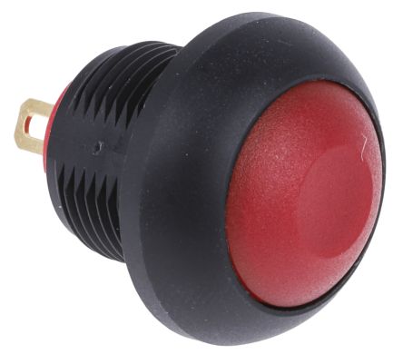 RS PRO 红色微型按钮开关, 面板安装, 关-(开)操作, 面板开孔直径13.6mm, 无指示灯, 常闭