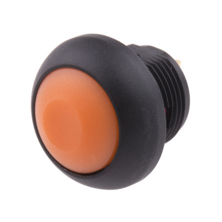 RS PRO 橙色微型按钮开关, 印刷电路板安装, 瞬时操作, 面板开孔直径13.6mm, 无指示灯, 单刀单掷