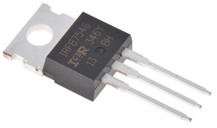 Infineon StrongIRFET IRFB7546PBF N-Kanal, THT MOSFET 60 V / 75 A 99 W, 3-Pin TO-220AB