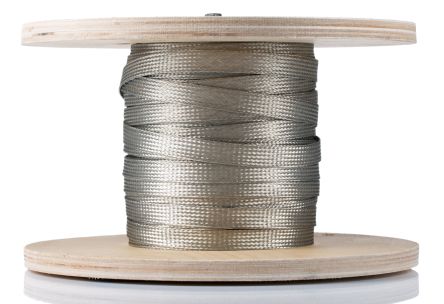 Alpha Wire FIT Brass Braid Kabelschlauch Verzinnt Kupfer, Länge 30m Umflochtener