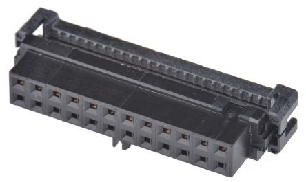 TE Connectivity Conector IDC Hembra Serie AMP-LATCH De 24 Vías, Paso 2.0mm, 2 Filas, Montaje De Cable