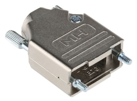 MH Connectors MHDTZK-RA D-Sub-Gehäuse Gerade, 9-polig, Silber, Größe E, Aus Zink