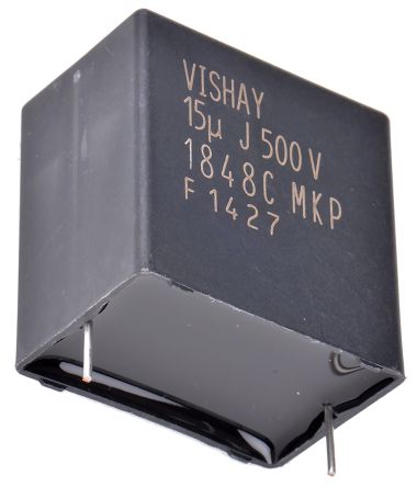 Vishay MKP1848C DC-Link Polypropylene Film Capacitor, 500V Dc, ±5%, 15μF, Through Hole