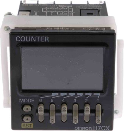 Omron 欧姆龙计数器, H7CX系列, LCD显示, 12 → 24 V 直流电源, 计数模式 秒, 无电压、电压输入
