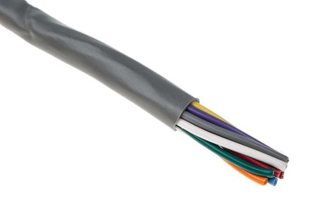 Alpha Wire Alpha Essentials Steuerkabel, 10-adrig X 0,56 Mm² Grau, 30m, 20 AWG Ungeschirmt