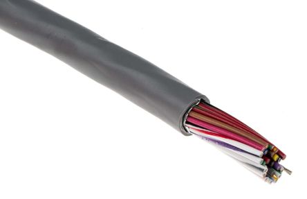 Alpha Wire Alpha Essentials Steuerkabel, 12-adrig X 0,35 Mm² Grau, 30m, 22 AWG, Folie