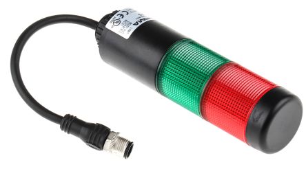 Werma Kompakt 37 LED Signalturm 2-stufig Linse Rot/Grün LED Rot/Grün + Summer Dauer 140.5mm Multifunktion