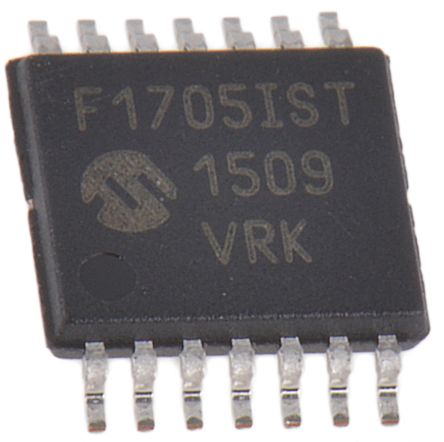 Microchip PIC16F1705-I/ST, 8bit PIC Microcontroller, PIC16F, 32MHz, 8192 Words Flash, 14-Pin TSSOP