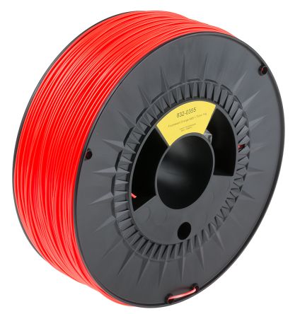 RS PRO Filament Pour Imprimante 3D, ABS, Ø 1.75mm, Orange Fluorescent, 1kg, FDM