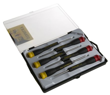 Stanley 6 pieces Precision Phillips, Slotted Screwdriver Set