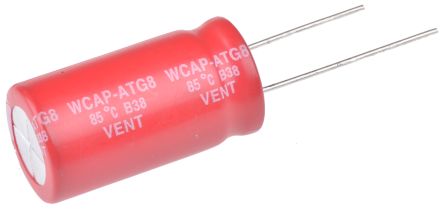 Wurth Elektronik Condensatore, Serie WCAP-ATG8, 4700μF, 25V Cc, ±20%, +85°C, Radiale, Foro Passante