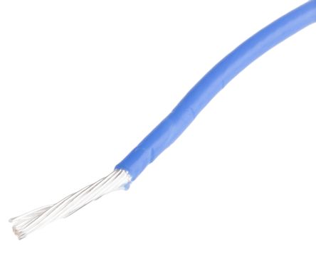 RS PRO Blue 0.6 Mm² Hook Up Wire, 20 AWG, 19/0.2 Mm, 100m, PTFE Insulation