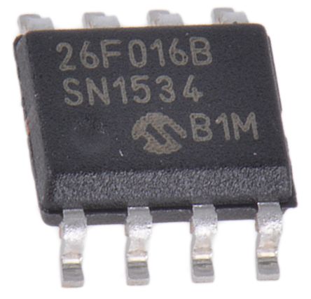Microchip AEC-Q100 Memoria Flash, Quad-SPI SST26VF016B-104I/SN 16Mbit, 2M X 8 Bits, 8ns, SOIC, 8 Pines