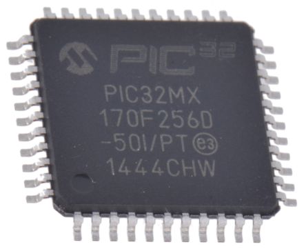 Microchip Microcontrolador PIC32MX170F256D-50I/PT, Núcleo PIC De 32bit, RAM 256 KB, 50MHZ, TQFP De 44 Pines
