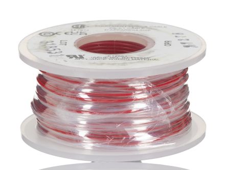 Alpha Wire Cable De Conexión 3049 RD005, área Transversal 0,13 Mm² Filamentos Del Núcleo 7/0,16 Mm Rojo, 300 V, Long.
