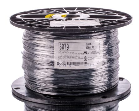 Alpha Wire Einzeladerleitung 2,1 Mm², 14 AWG 305m Schwarz PVC Isoliert Ø 3.51mm UL1015