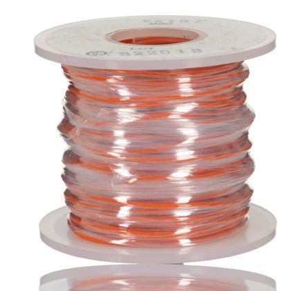 Alpha Wire Einzeladerleitung 0,33 Mm², 22 AWG 30m Orange PVC Isoliert Ø 1.57mm 7/0,25 Mm Litzen MIL-W-76