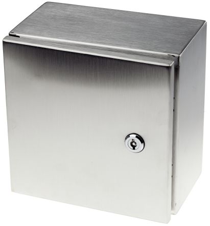 RS PRO 304 Stainless Steel Wall Box, IP66, 240 Mm X 240 Mm X 150mm
