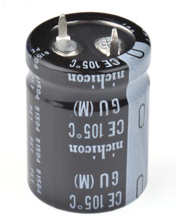 Nichicon GU Snap-In Aluminium-Elektrolyt Kondensator 100μF ±20% / 400V Dc, Ø 22mm X 30mm, Bis 105°C