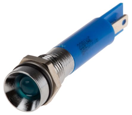 RS PRO LED Schalttafel-Anzeigelampe Blau 220V Ac, Montage-Ø 8mm