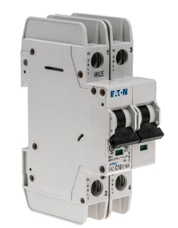 Eaton Moeller MCB Leitungsschutzschalter Typ C, 2-polig 10A 240 → 415V, Abschaltvermögen 10 KA XEffect