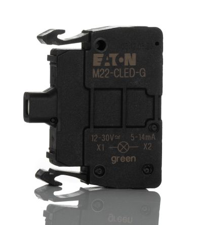 Eaton Moeller Lichtblock Anzeigenblock LED Grün Beleuchtet, 12 → 30V Ac/dc, Schraubanschluss