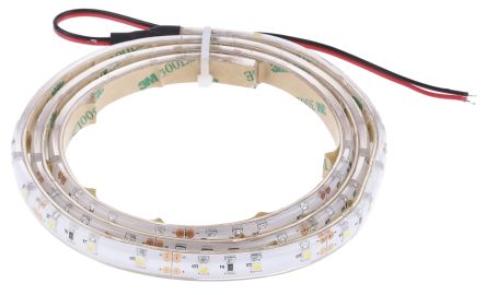 RS PRO 12V White LED Strip Light, 4000 → 4500K Colour Temp, 1m Length