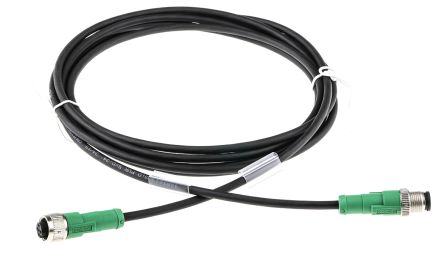 Phoenix Contact Male 5 Way M12 To Female 5 Way M12 Sensor Actuator Cable, 3m