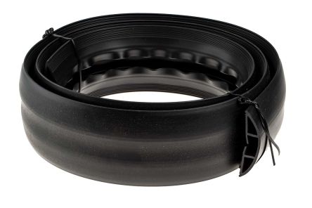 RS PRO 1.83m Black Cable Cover In PVC, 22mm Inside Dia.