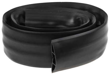 RS PRO 1.83m Black Cable Cover In PVC, 29.4mm Inside Dia.