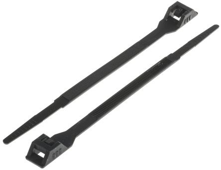 RS PRO 电缆扎带, 尼龙扎带, 双重锁定, 132mm长x6 mm宽, 黑色