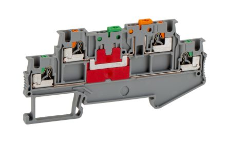 Phoenix Contact 3210351 CLIPLINE PTT Series Grey, Push In Termination