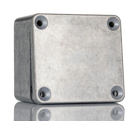 Hammond 1550 Series Natural Die Cast Aluminium Enclosure, IP66, IK08, Natural Lid, 65 X 58.4 X 35.4mm