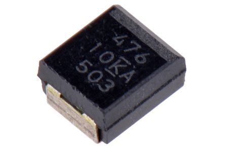 KEMET Condensador De Polímero T591, 47μF ±20%, 10V Dc, Montaje En Superficie, Paso 1.1mm, Dim. 3.5 X 2.8 X 1.9mm,