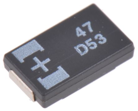 Panasonic Condensador De Polímero POSCAP TQC, 47μF ±20%, 20V Dc, Montaje En Superficie, Dim. 7.3 X 4.3 X 1.4mm,
