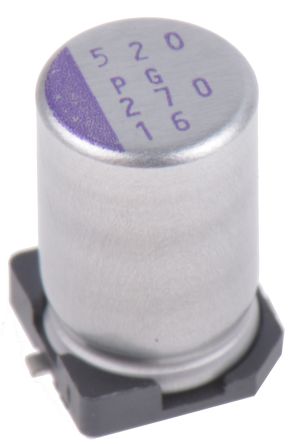 Panasonic SVPG, SMD Polymerkondensator 270μF ±20% / 16V Dc, Ø 6.3mm, +105°C → +150°C