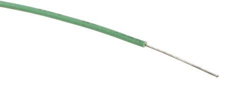 RS PRO Green 0.08 Mm² Hook Up Wire, 28 AWG, 7/0.12 Mm, 100m, MPPE Insulation