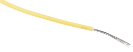 RS PRO Yellow 0.08 Mm² Hook Up Wire, 28 AWG, 7/0.12 Mm, 100m, MPPE Insulation